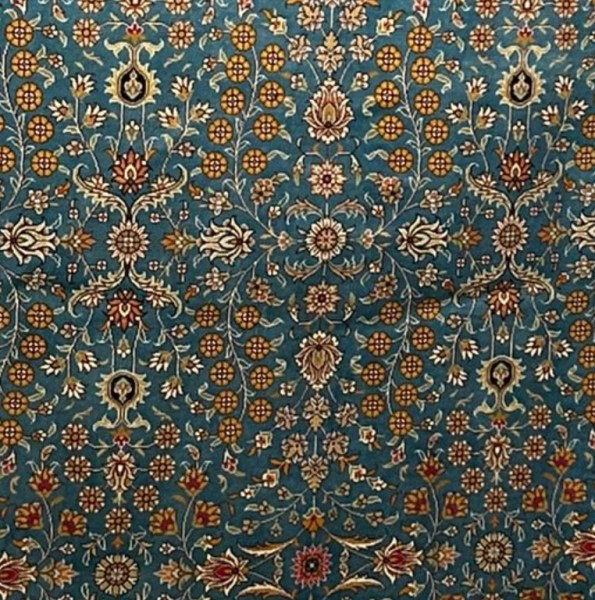 Hereke hedvábný koberec květinový 145x240cm